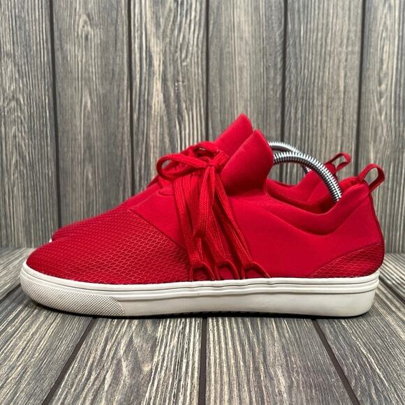 Steve Madden Lancer Red Fashion Sneakers Women 10 Casual Streetwear Lifestyle - Picture 4 of 10